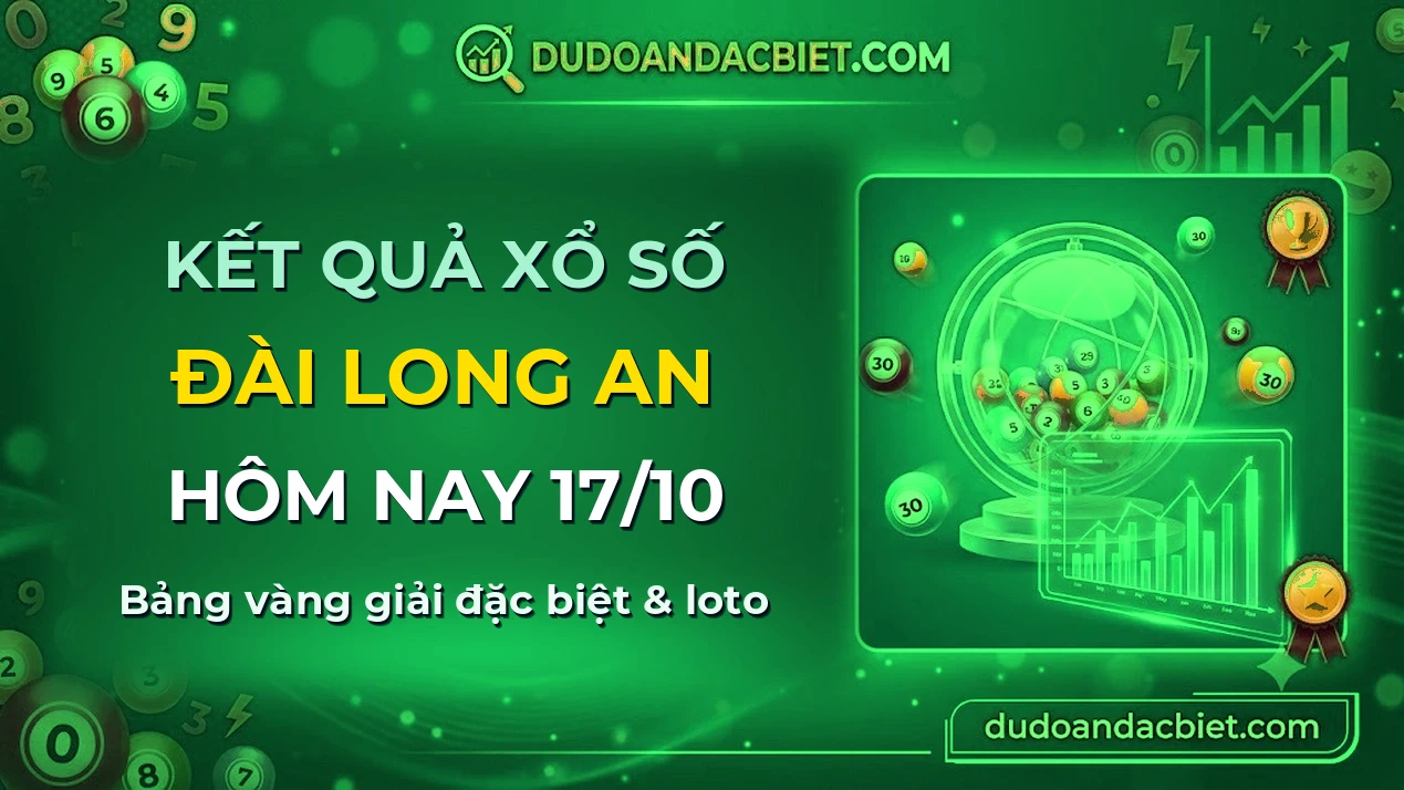 KQXS Long An Thứ 7 17/10 — Kết quả xổ số Long An hôm nay
