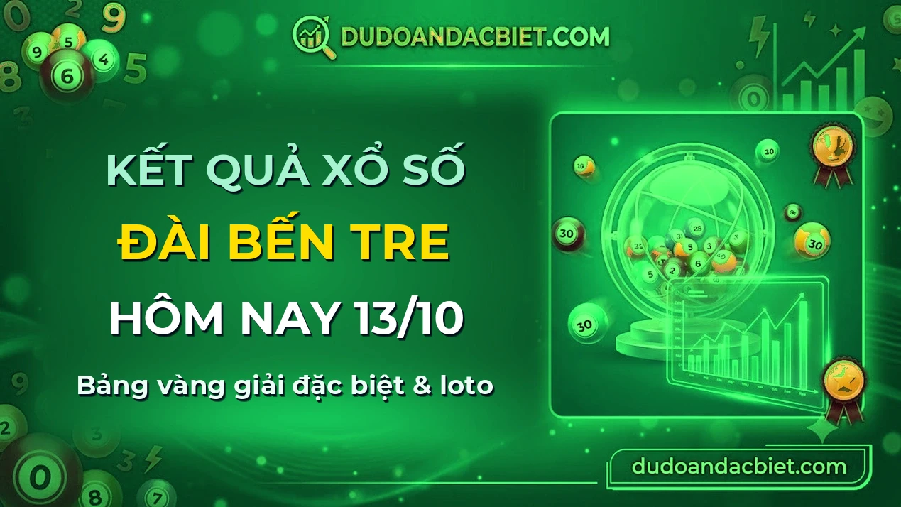KQXS Bến Tre Thứ 3 13/10 — Kết quả xổ số Bến Tre hôm nay