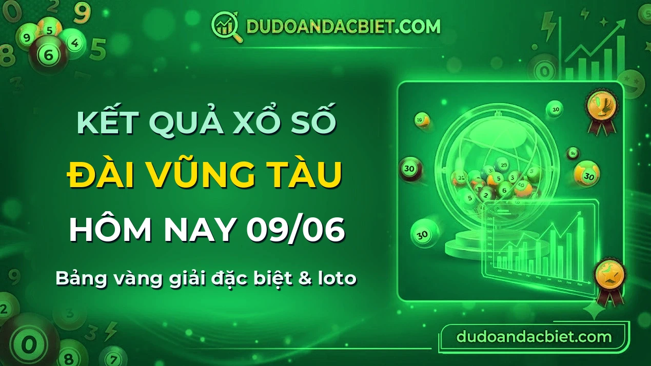 KQXS Vũng Tàu Thứ 3 09/06 — Kết quả xổ số Vũng Tàu hôm nay