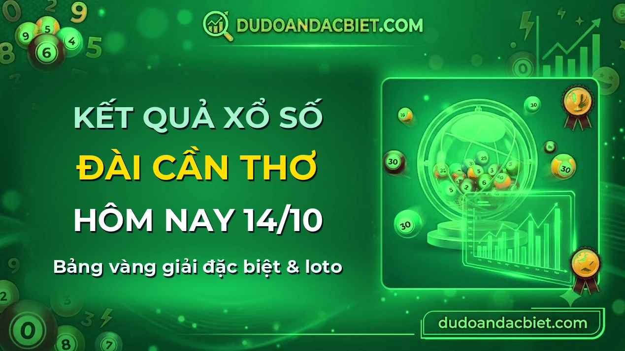 KQXS Cần Thơ Thứ 4 14/10 — Kết quả xổ số Cần Thơ hôm nay