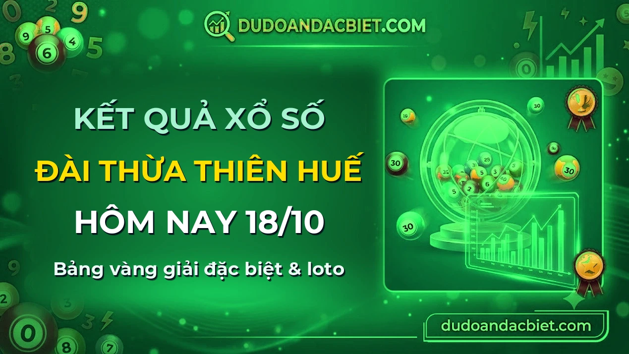 KQXS Thừa Thiên Huế Chủ nhật 18/10 — Kết quả xổ số Thừa Thiên Huế hôm nay