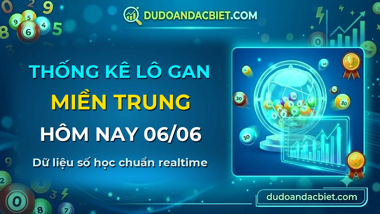 Thống kê lô gan Miền Trung hôm nay 06/06 — Lô về chưa về lâu nhất